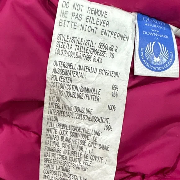 Canada Goose Holt Renfrew 175Women's Black and Pink Parka Coat, Extra Small - Picture 8 of 14